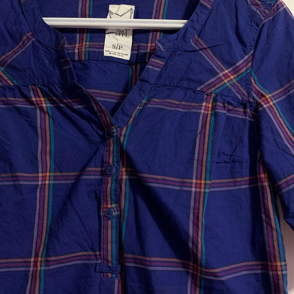 3 for $15 Garage Blue Plaid Shirt - Picture 5 of 9